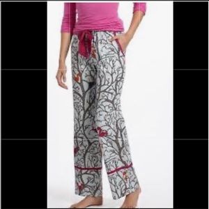 Anthropologie Lilly XS Squirrel Flannel Pjs